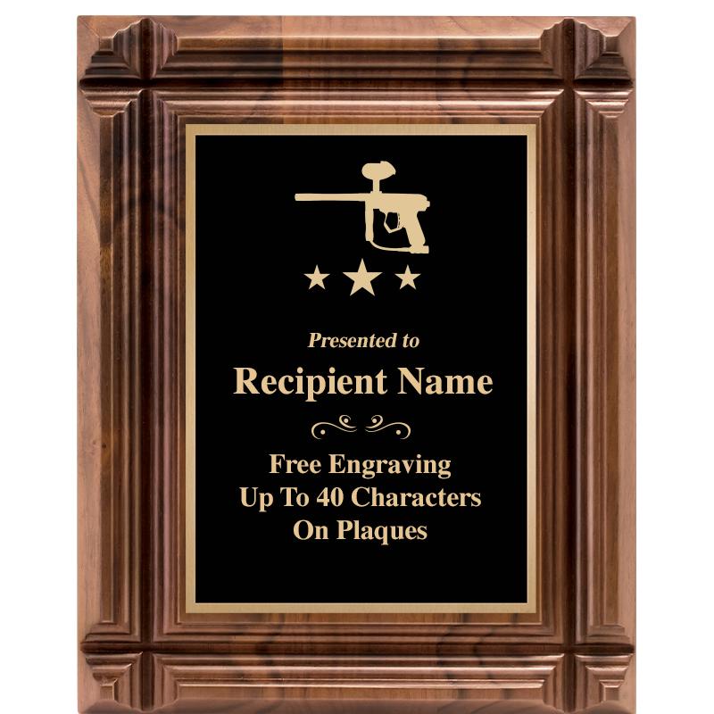 8X10 WALNUT GROOVE PLAQUE