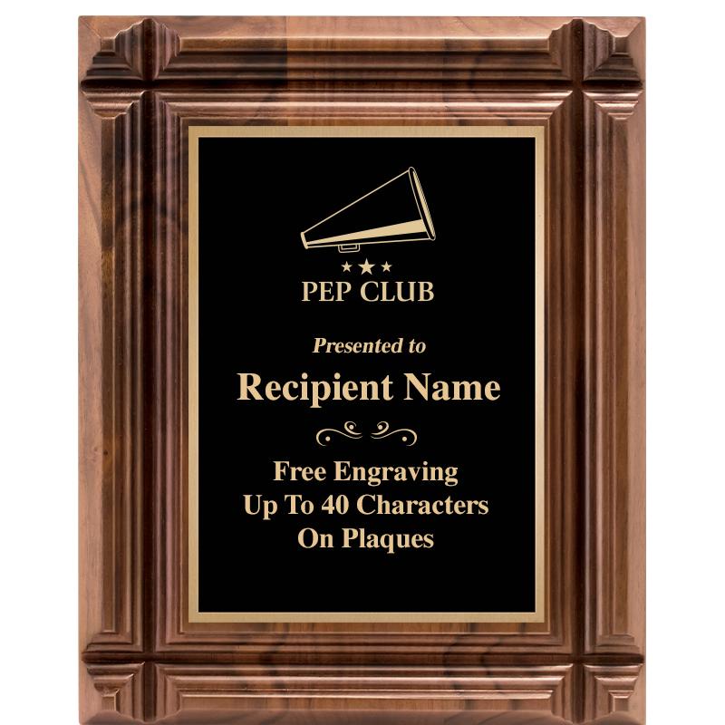 8X10 WALNUT GROOVE PLAQUE