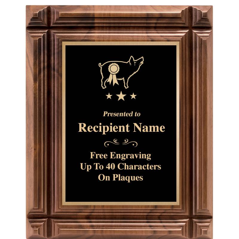 8X10 WALNUT GROOVE PLAQUE