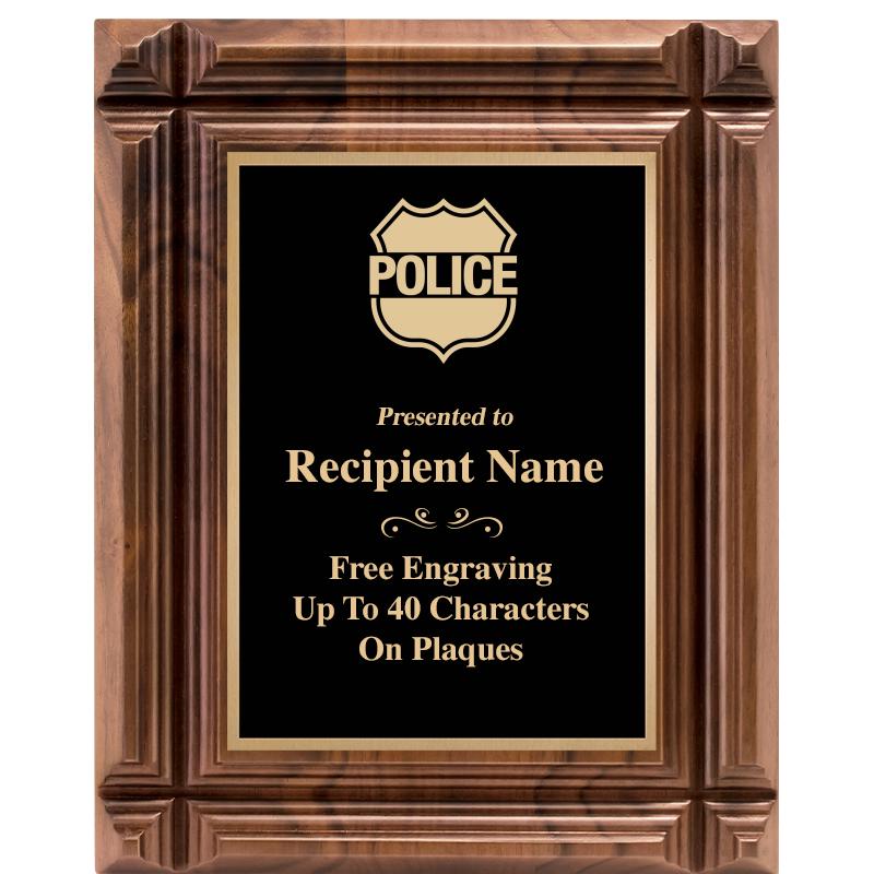 8X10 WALNUT GROOVE PLAQUE