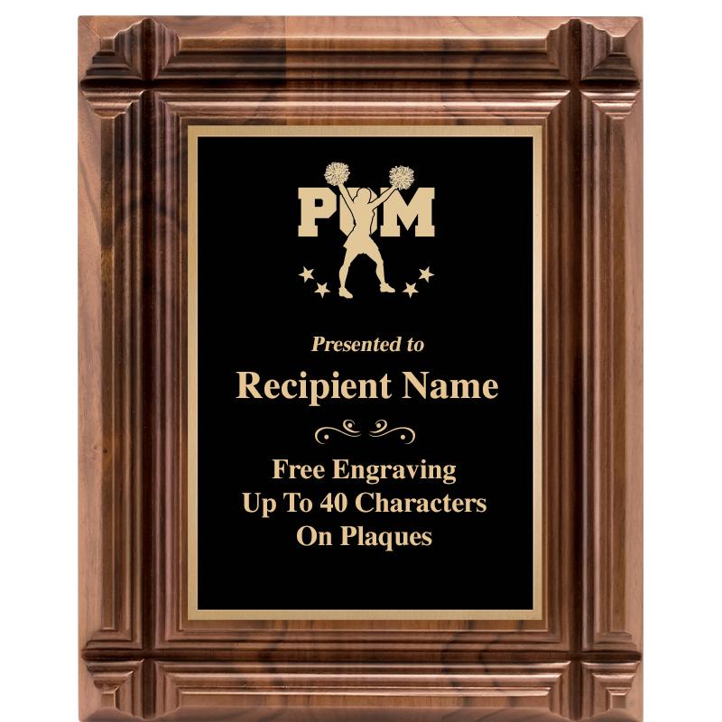 8X10 WALNUT GROOVE PLAQUE