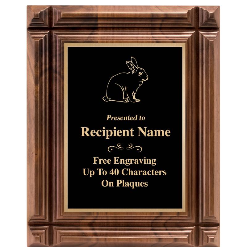 8X10 WALNUT GROOVE PLAQUE