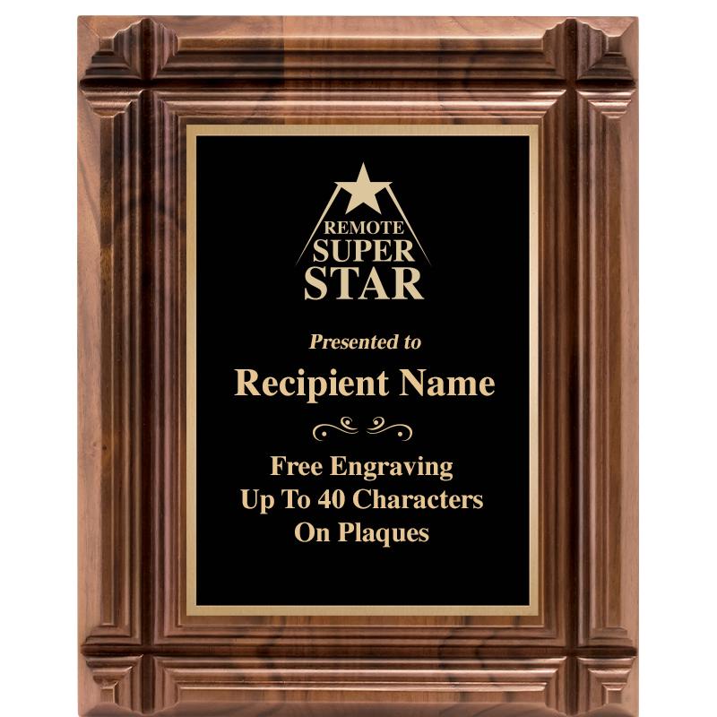 8X10 WALNUT GROOVE PLAQUE