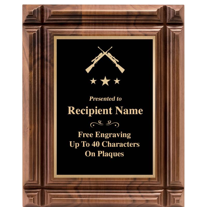 8X10 WALNUT GROOVE PLAQUE