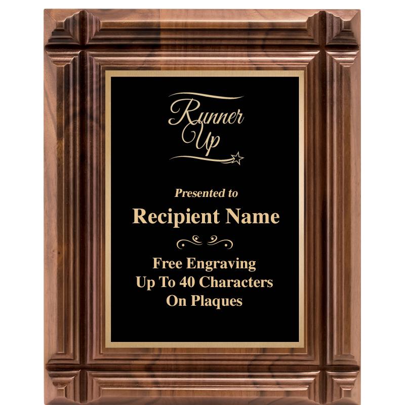 8X10 WALNUT GROOVE PLAQUE