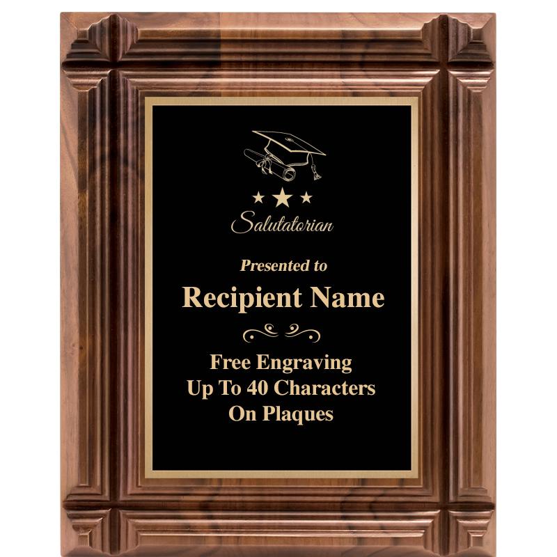 8X10 WALNUT GROOVE PLAQUE