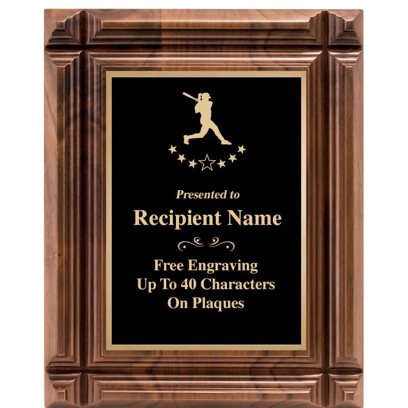 8X10 WALNUT GROOVE PLAQUE