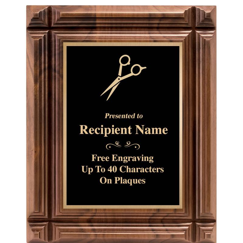 8X10 WALNUT GROOVE PLAQUE