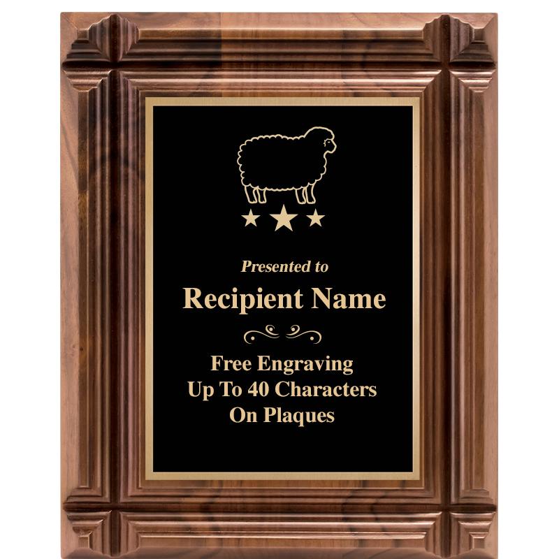 8X10 WALNUT GROOVE PLAQUE