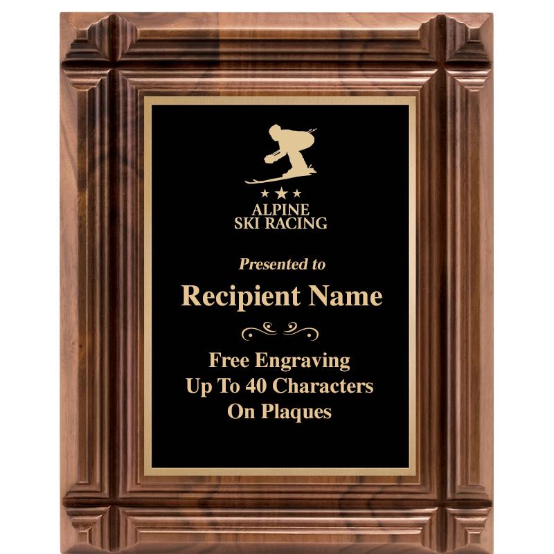 8X10 WALNUT GROOVE PLAQUE