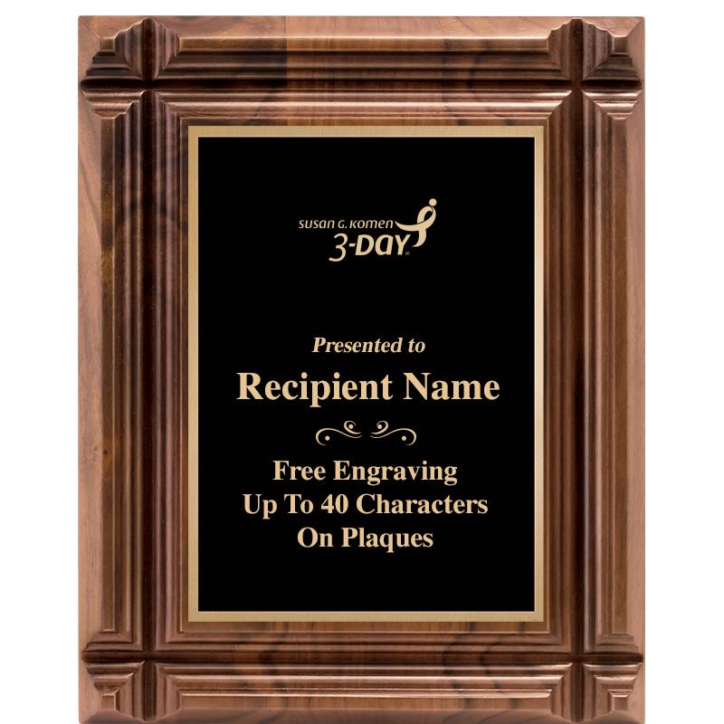 8X10 WALNUT GROOVE PLAQUE