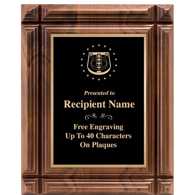 8X10 WALNUT GROOVE PLAQUE