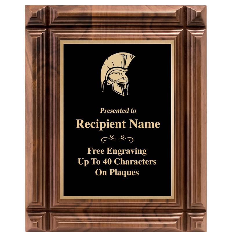 8X10 WALNUT GROOVE PLAQUE