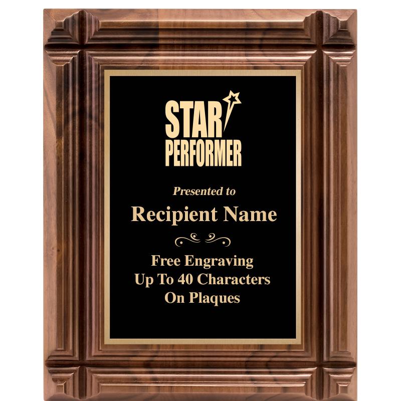 8X10 WALNUT GROOVE PLAQUE