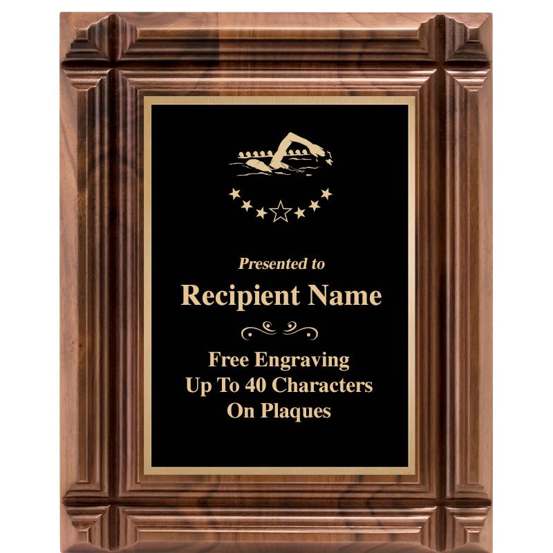 8X10 WALNUT GROOVE PLAQUE