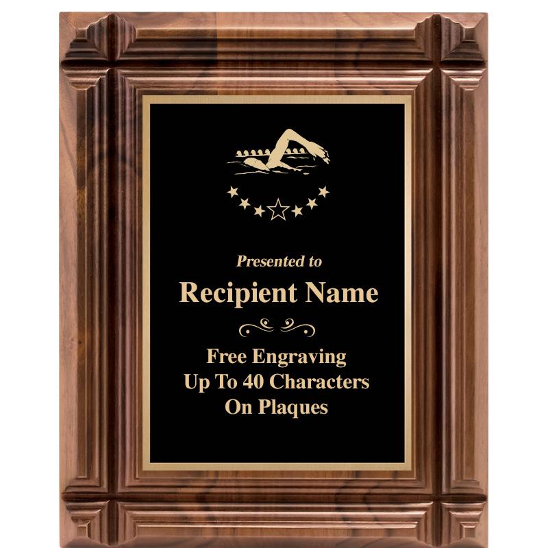 8X10 WALNUT GROOVE PLAQUE