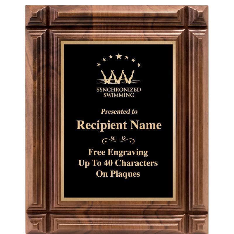 8X10 WALNUT GROOVE PLAQUE