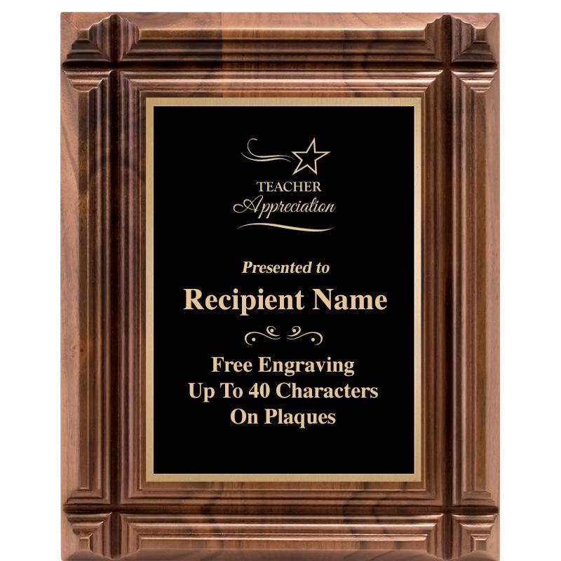 8X10 WALNUT GROOVE PLAQUE