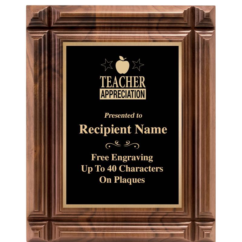 8X10 WALNUT GROOVE PLAQUE