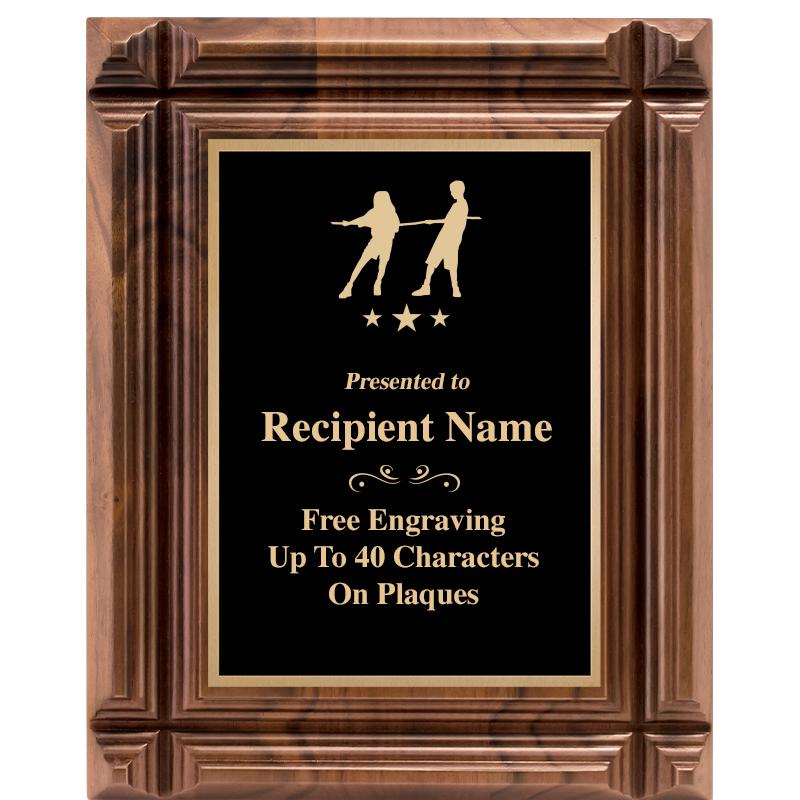 8X10 WALNUT GROOVE PLAQUE