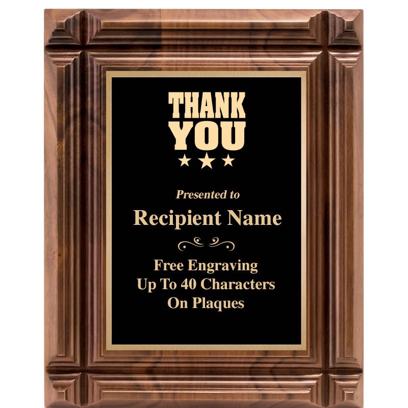 8X10 WALNUT GROOVE PLAQUE