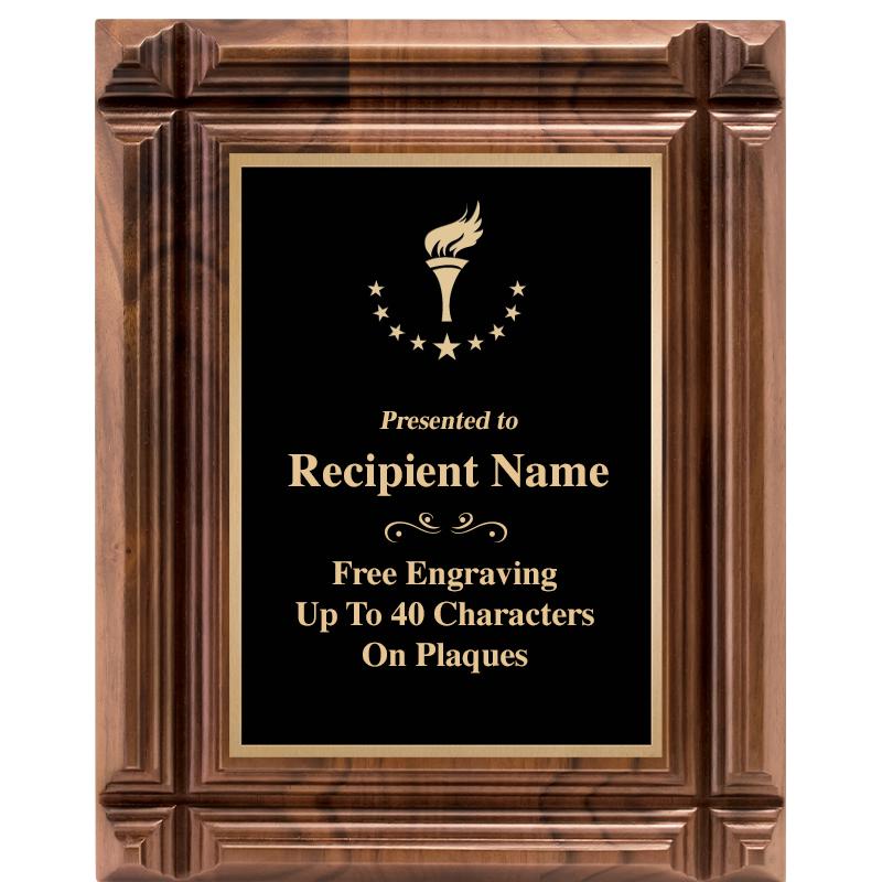 8X10 WALNUT GROOVE PLAQUE