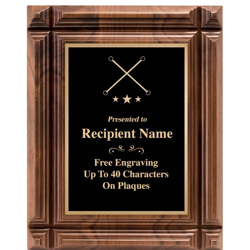 8X10 WALNUT GROOVE PLAQUE