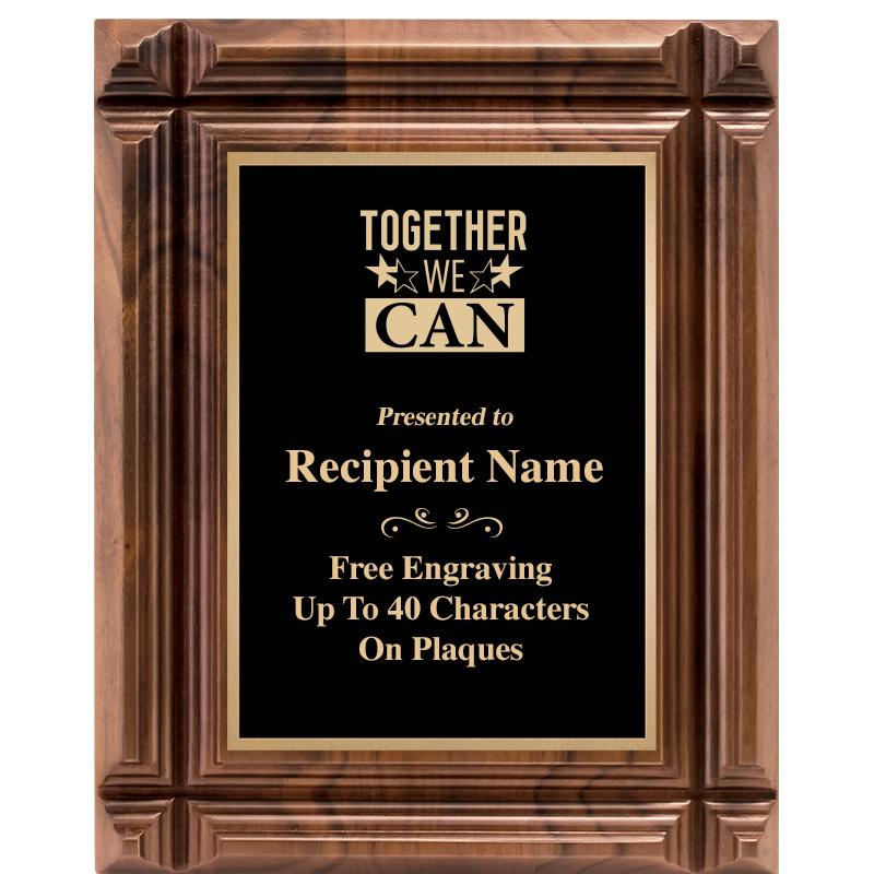 8X10 WALNUT GROOVE PLAQUE