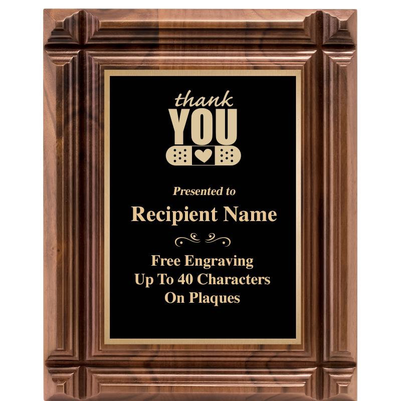 8X10 WALNUT GROOVE PLAQUE