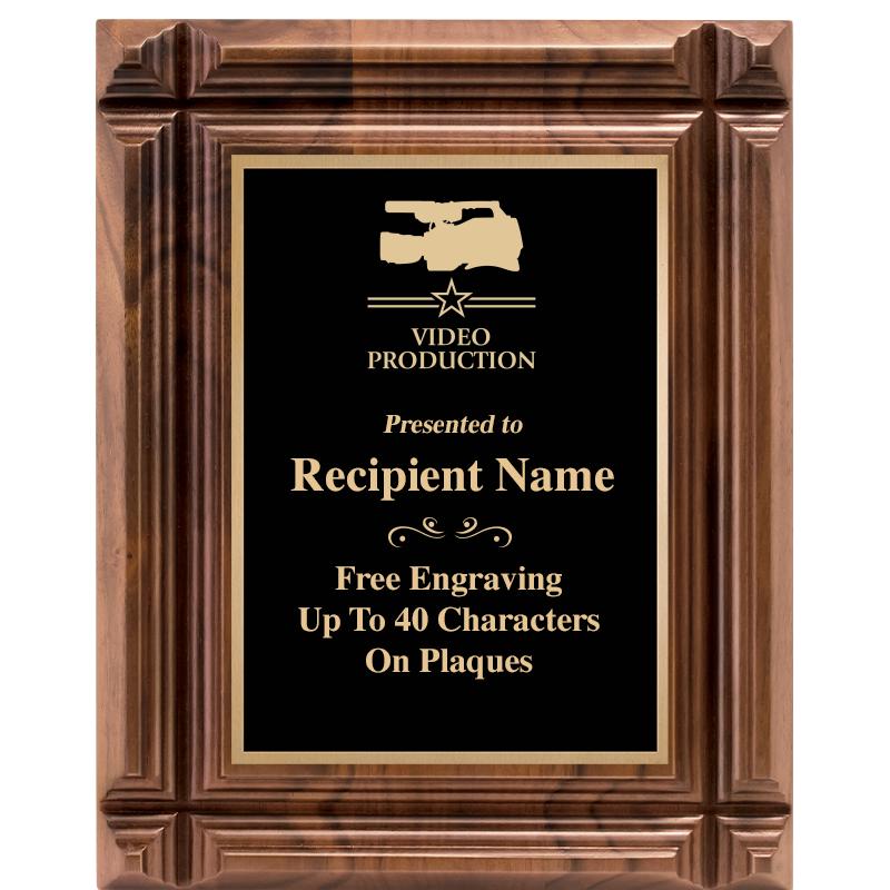 8X10 WALNUT GROOVE PLAQUE