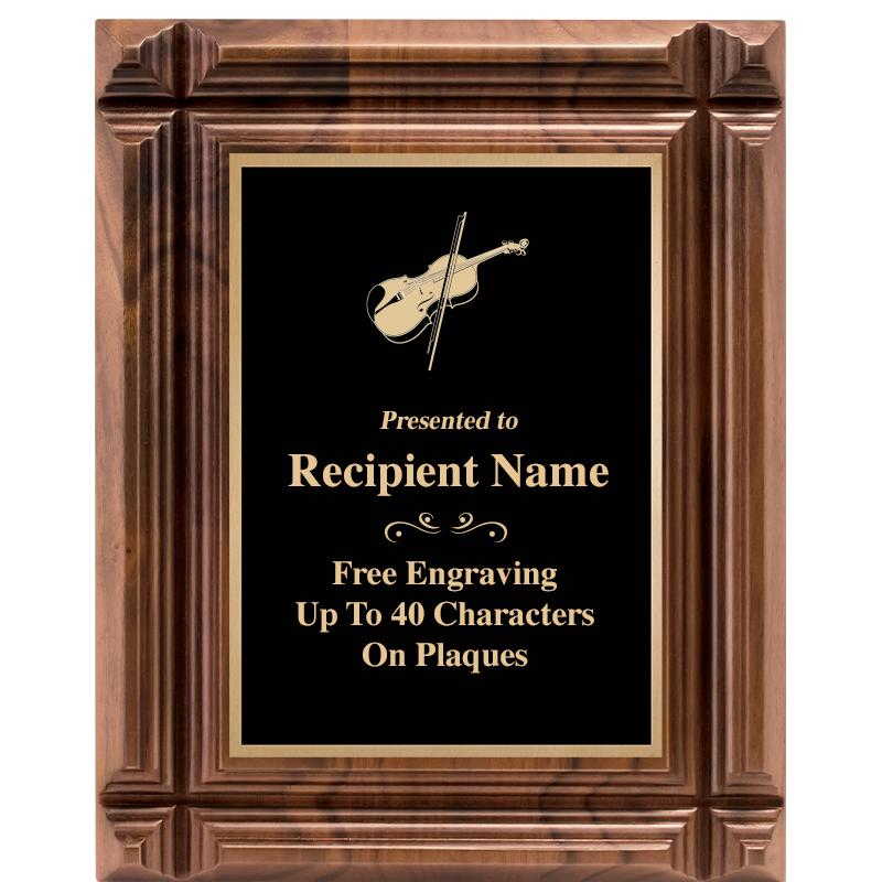 8X10 WALNUT GROOVE PLAQUE