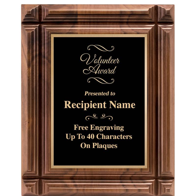 8X10 WALNUT GROOVE PLAQUE