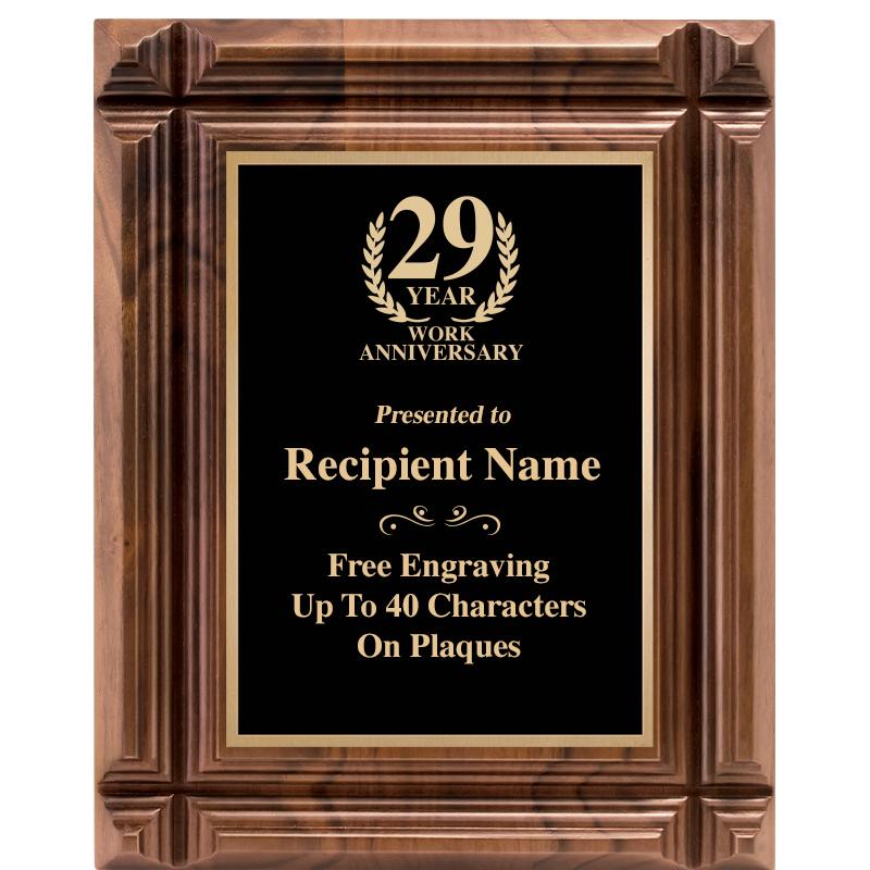 8X10 WALNUT GROOVE PLAQUE