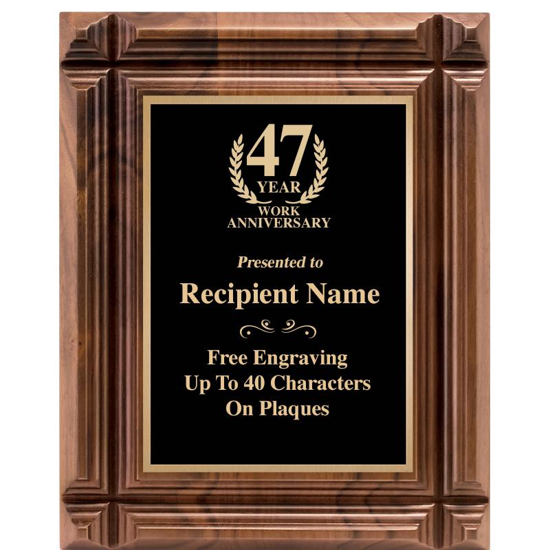 8X10 WALNUT GROOVE PLAQUE