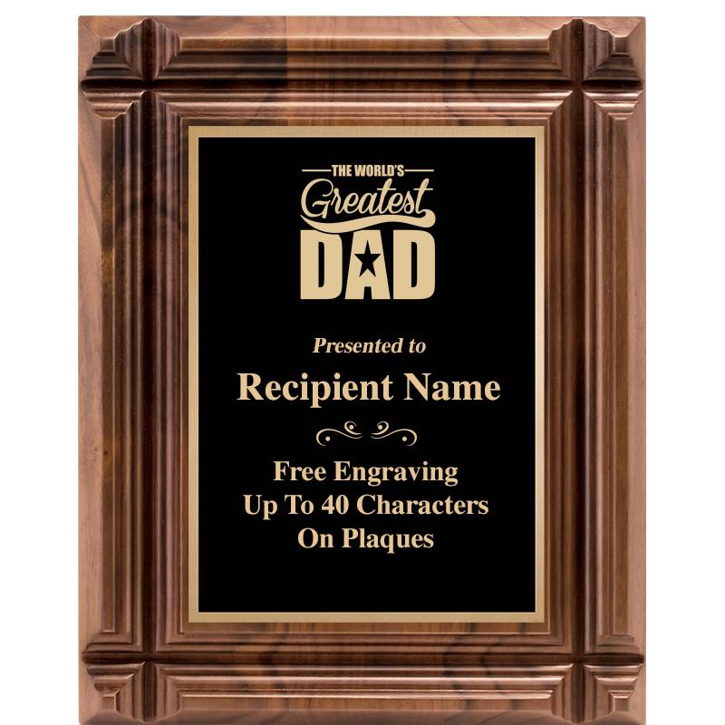 8X10 WALNUT GROOVE PLAQUE