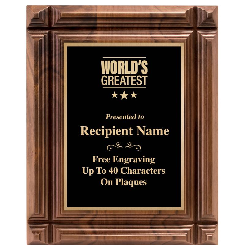 8X10 WALNUT GROOVE PLAQUE