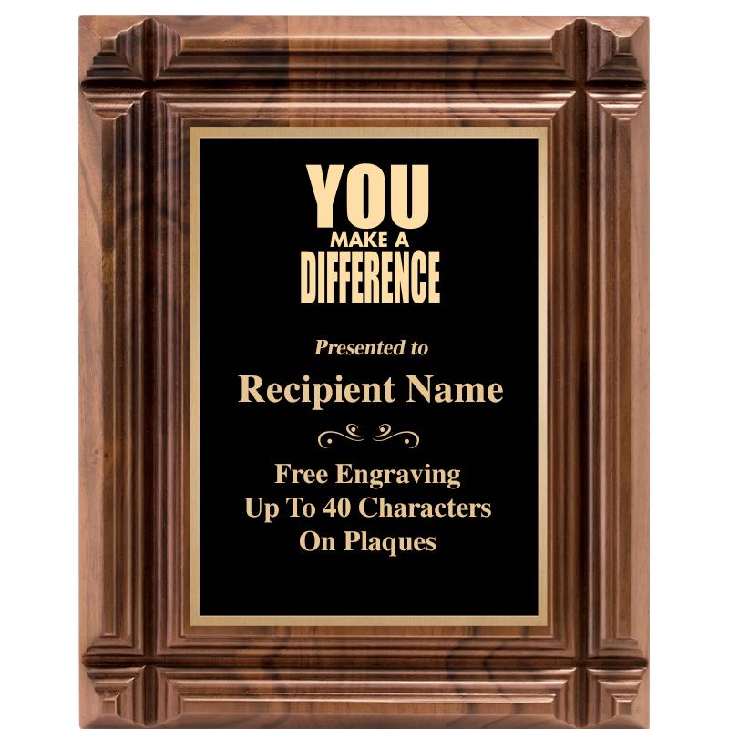 8X10 WALNUT GROOVE PLAQUE