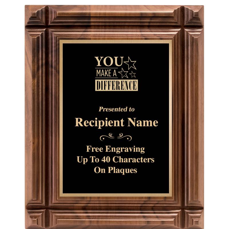 8X10 WALNUT GROOVE PLAQUE