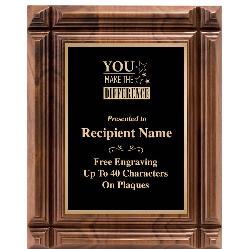 8X10 WALNUT GROOVE PLAQUE