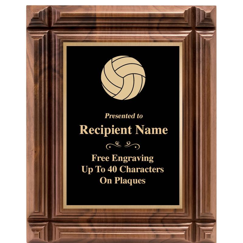 8X10 WALNUT GROOVE PLAQUE