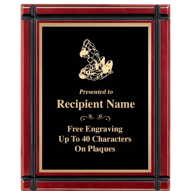 8"x10" ROSEWOOD GROOVE PLAQUE