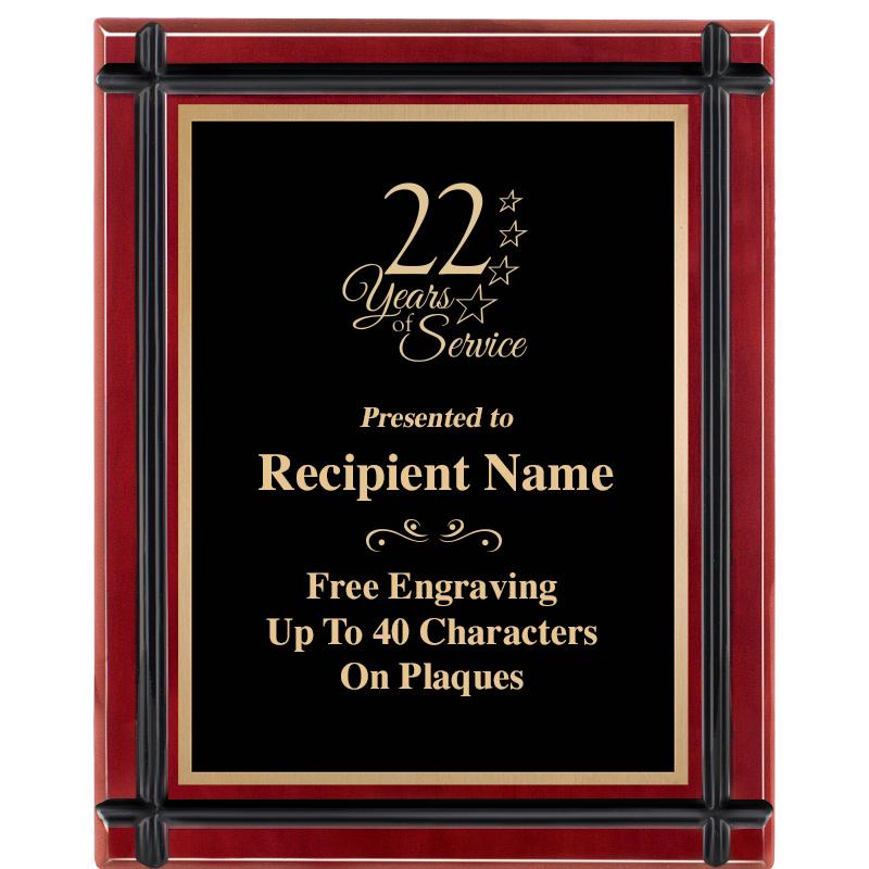 8"x10" ROSEWOOD GROOVE PLAQUE