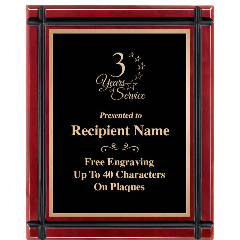 8"x10" ROSEWOOD GROOVE PLAQUE