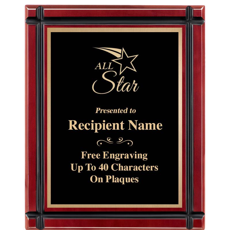 8"x10" ROSEWOOD GROOVE PLAQUE