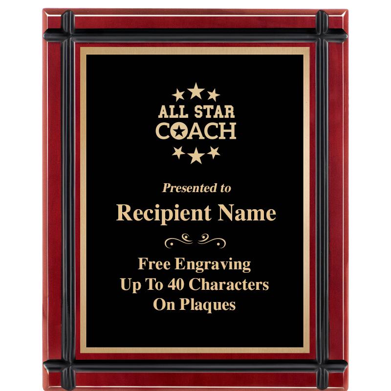 8"x10" ROSEWOOD GROOVE PLAQUE