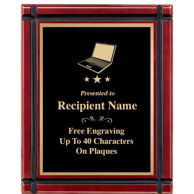 8"x10" ROSEWOOD GROOVE PLAQUE