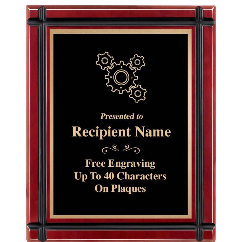 8"x10" ROSEWOOD GROOVE PLAQUE