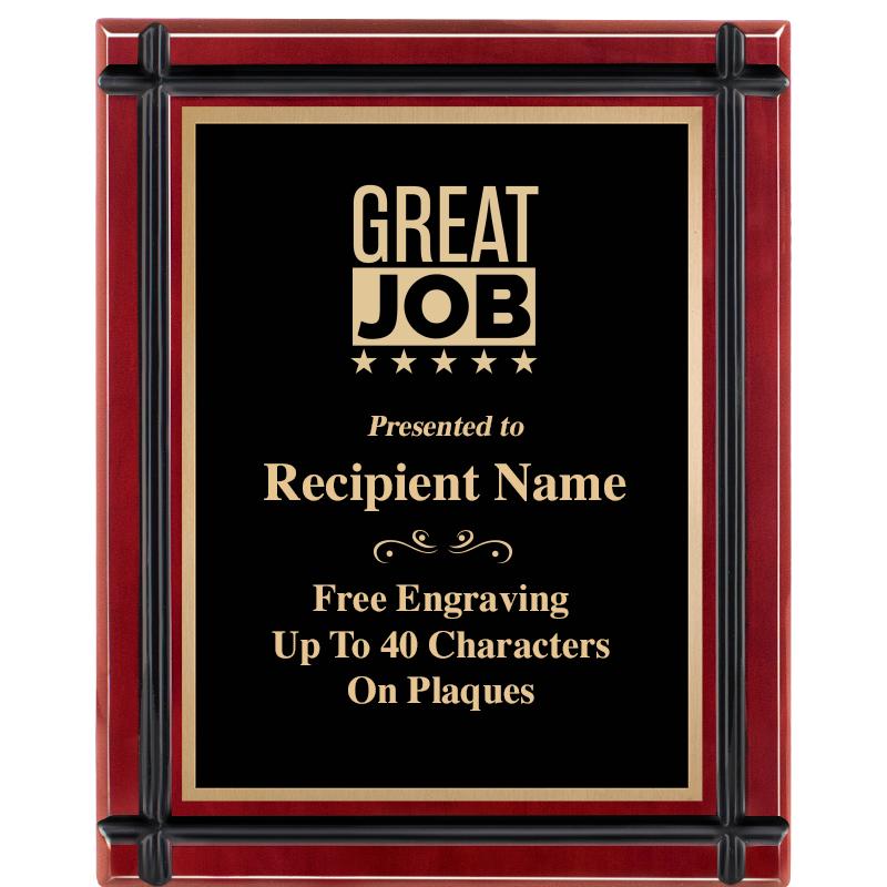 8"x10" ROSEWOOD GROOVE PLAQUE