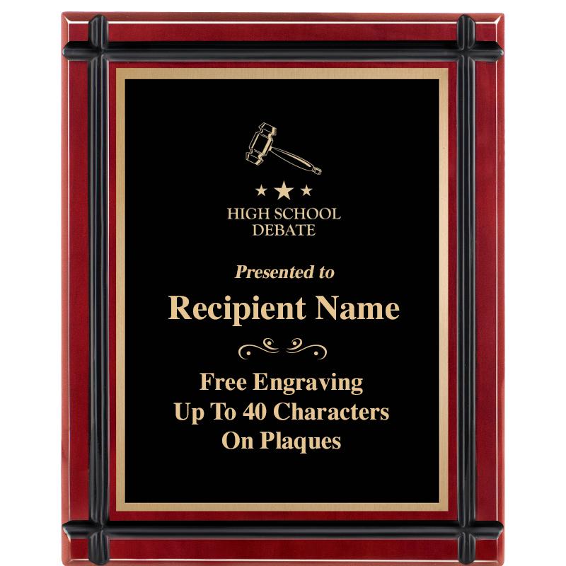 8"x10" ROSEWOOD GROOVE PLAQUE