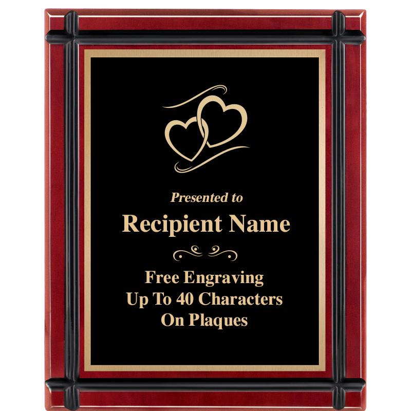 8"x10" ROSEWOOD GROOVE PLAQUE